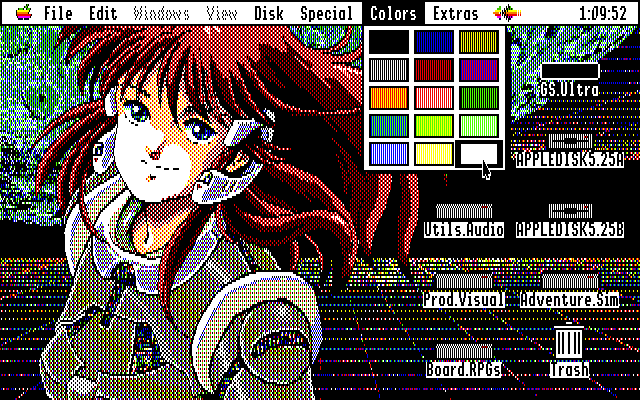 Anime Girl Image with GS/OS Desktop