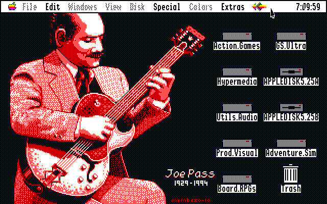 Joe Pass Image with GS/OS Desktop